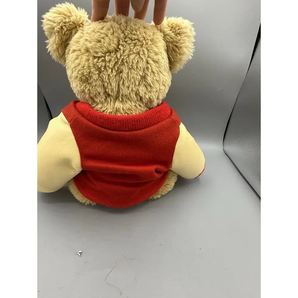 Hometown Products Teddy Bear Plush Red WH Varsity Jacket 16” Stuffed Animal